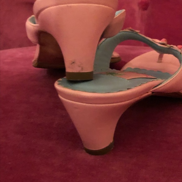 Lilly Pulitzer-Vintage Sandals Flowers Pink Size 6 1/2 - Picture 6 of 8